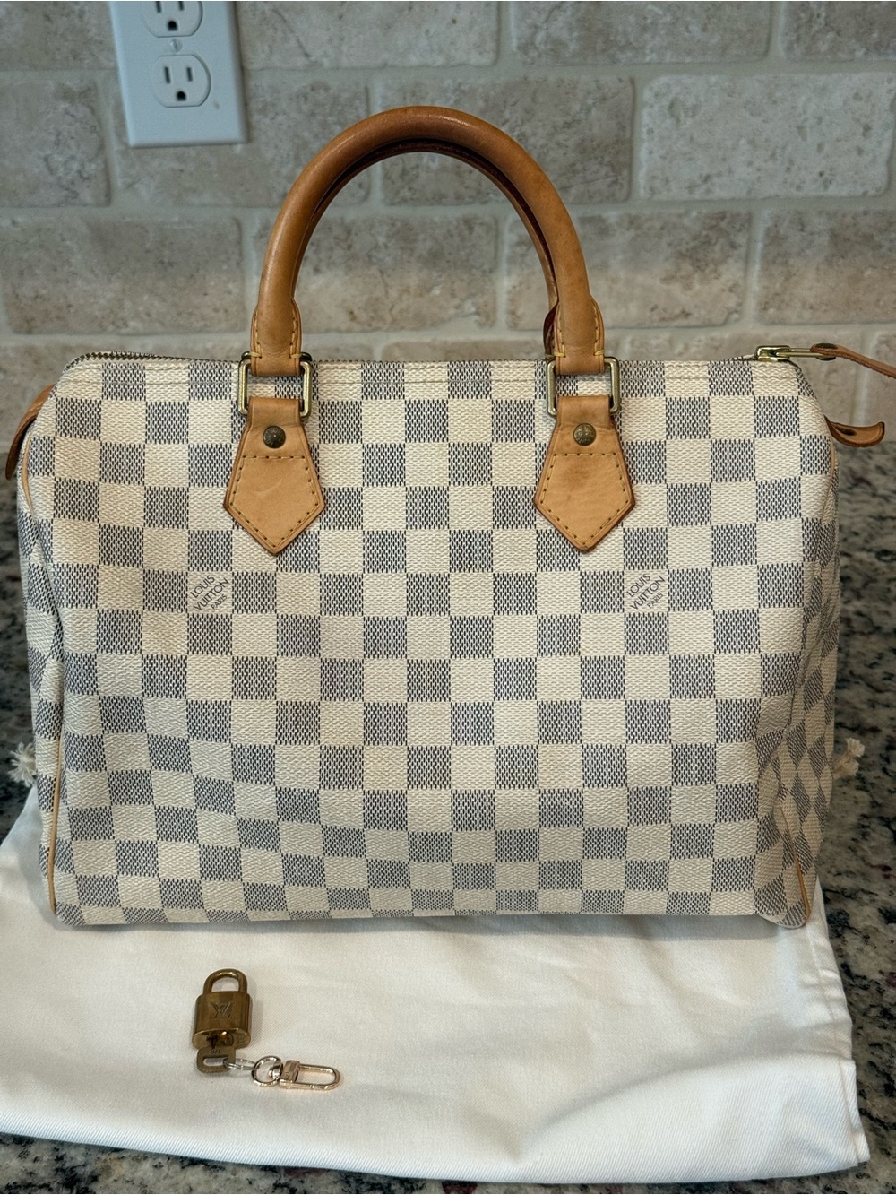 Louis Vuitton Speedy 30 Damier Azur